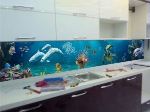 Mutfak tezgah arası cam