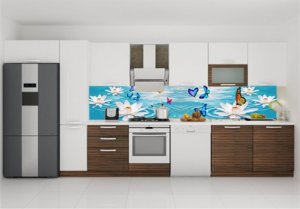 Resimli mutfak tezgah arası